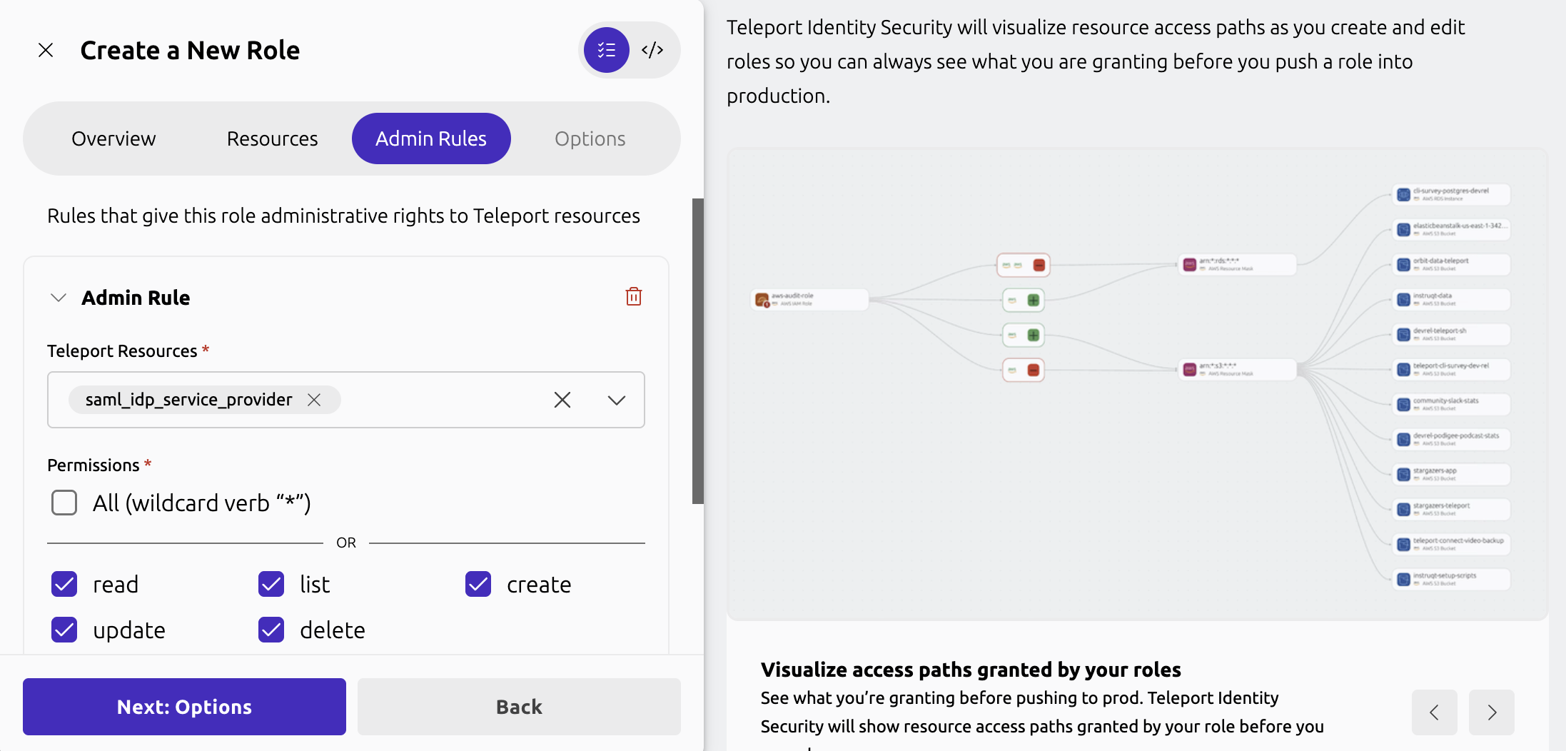 Configure service provider rule verbs